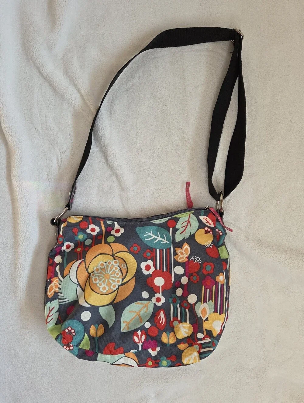 Vintage Lily Bloom Crossbody Hobo - Picture 2 of 7